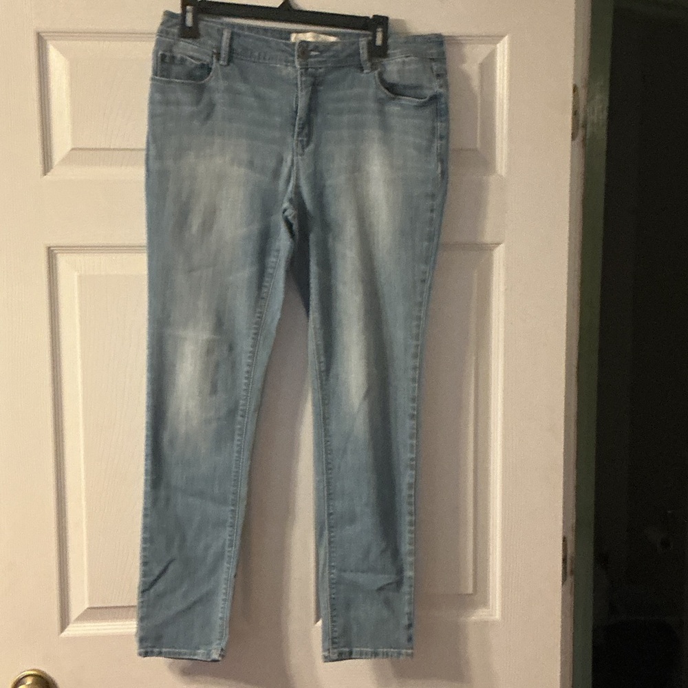Sleek Faded Blue Denim Skinny Jeans